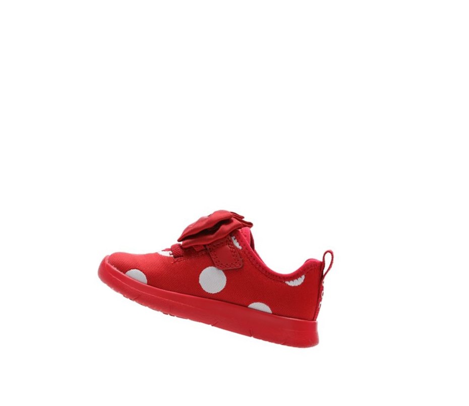 Garcon Chaussures Casual Clarks Ath Bow Rouge - france OMA-36826575