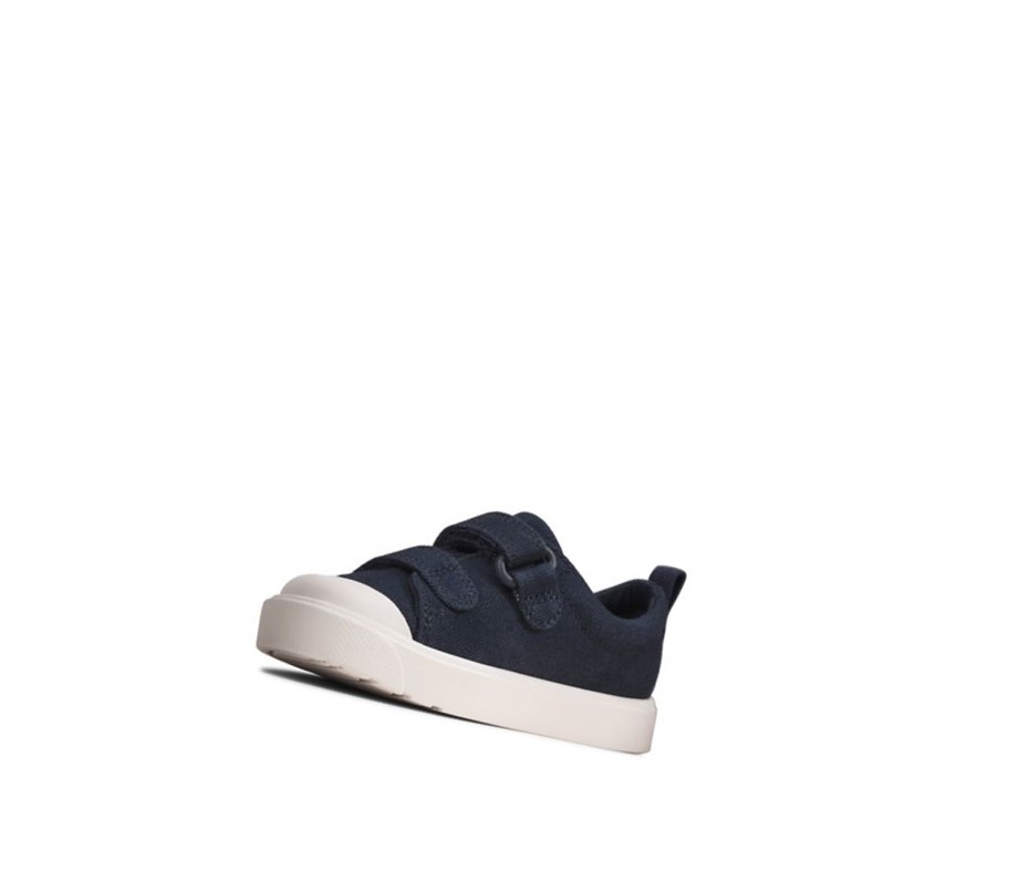 Garcon Chaussures Casual Clarks City Bright Bleu Marine - france OXO-54950881