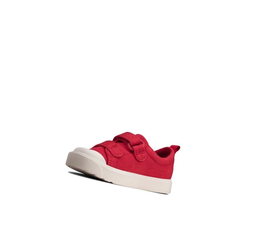 Garcon Chaussures Casual Clarks City Bright Rouge - france YDA-86712993