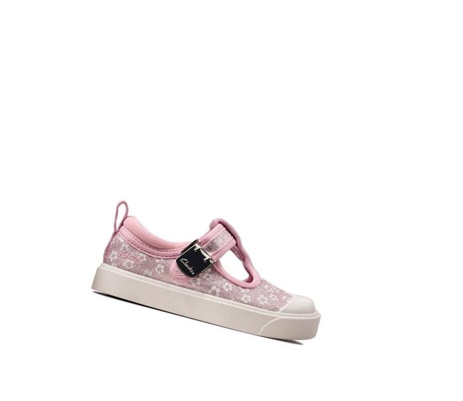 Garcon Chaussures Casual Clarks City Dance Floral Rose - france TDS-47112166