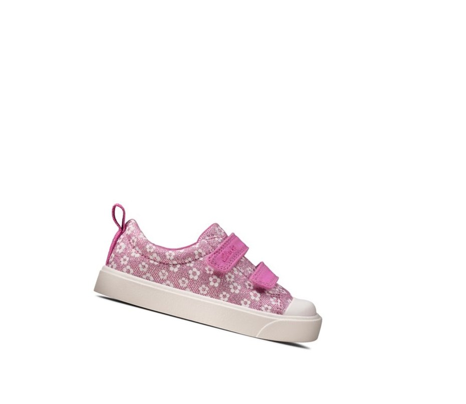 Garcon Chaussures Casual Clarks City Bright Floral Rose - france LDH-87226575