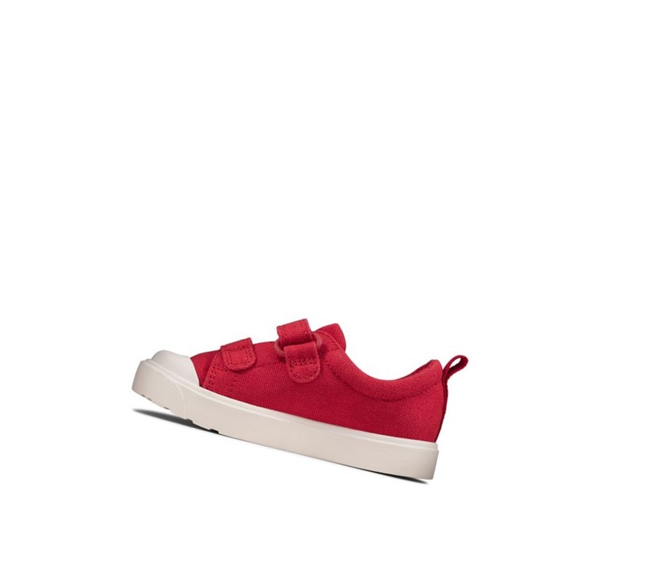 Garcon Chaussures Casual Clarks City Bright Rouge - france YDA-86712993