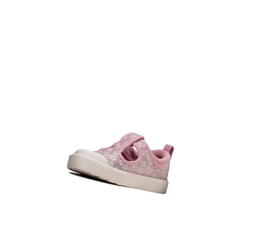 Garcon Chaussures Casual Clarks City Dance Floral Rose - france YKW-05128762