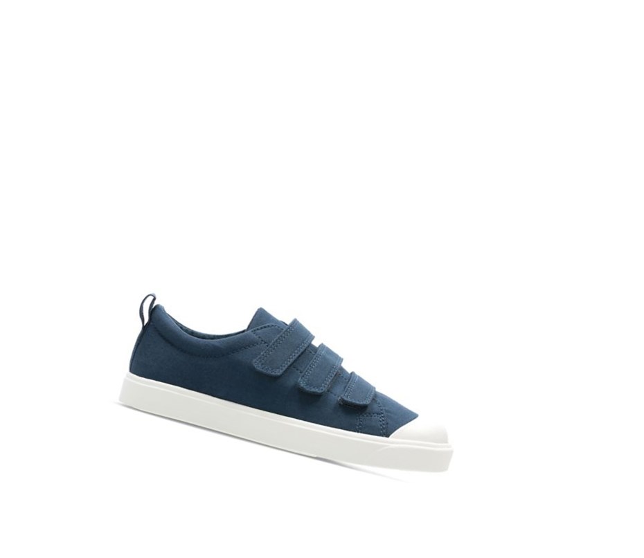 Garcon Chaussures Casual Clarks City Flare Lo Bleu Marine - france GIC-50444554