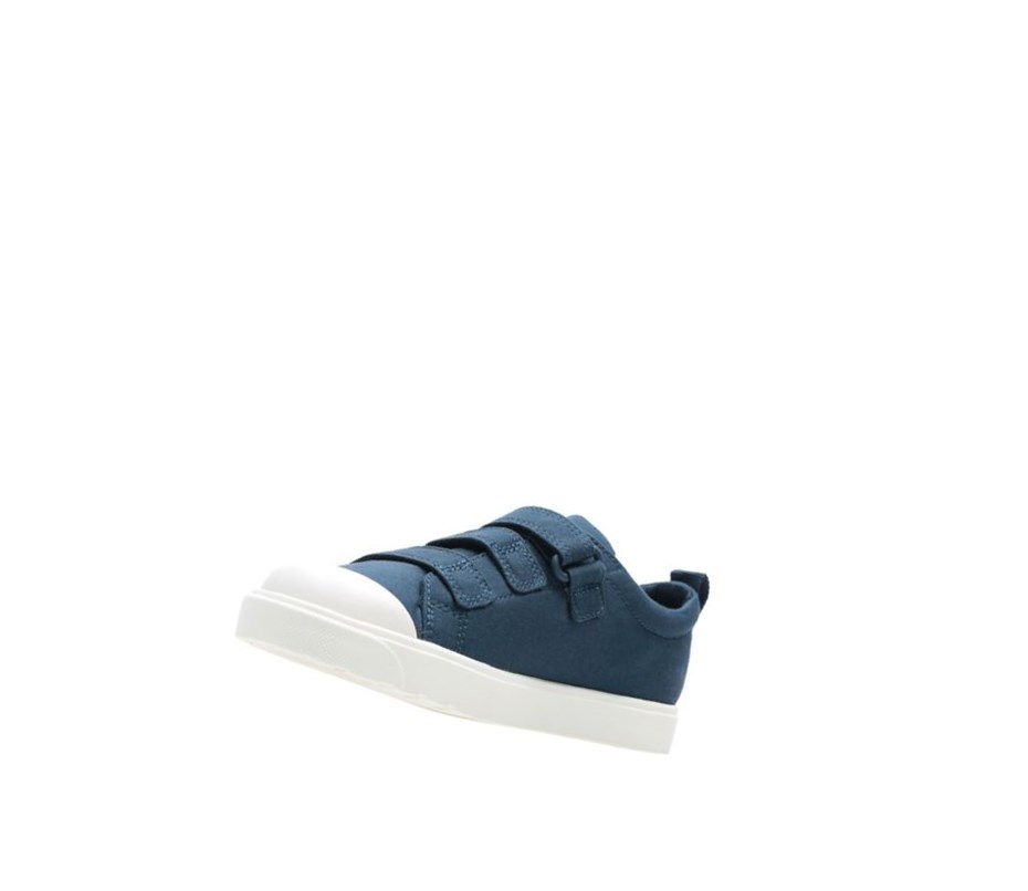 Garcon Chaussures Casual Clarks City Flare Lo Bleu Marine - france GIC-50444554