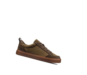 Garcon Chaussures Casual Clarks City Fresh Textile Vert Olive - france LSI-80269684