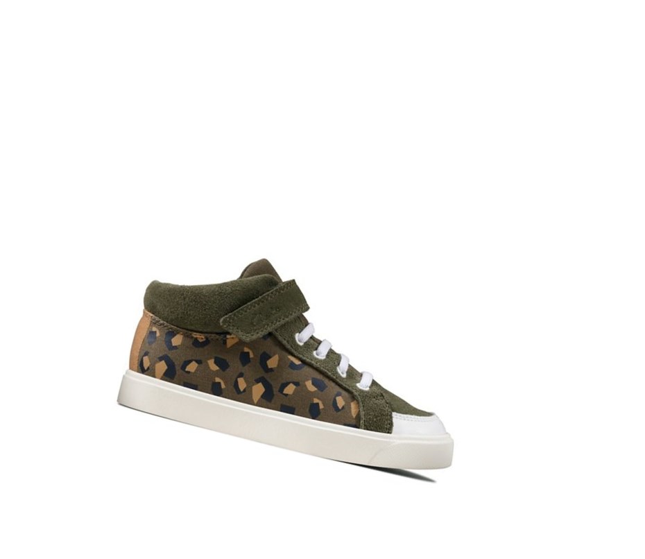 Garcon Chaussures Casual Clarks City Hop Vert Olive Camouflage - france ZQN-86624258