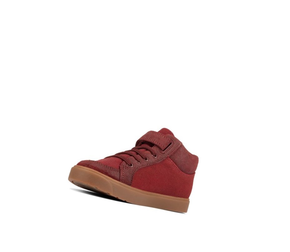 Garcon Chaussures Casual Clarks City Hop Bordeaux - france VGU-46781220