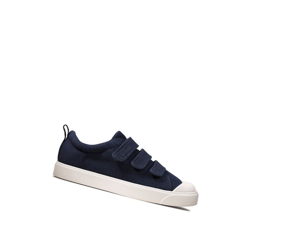 Garcon Chaussures Casual Clarks City Vibe Bleu Marine - france QQP-13864725