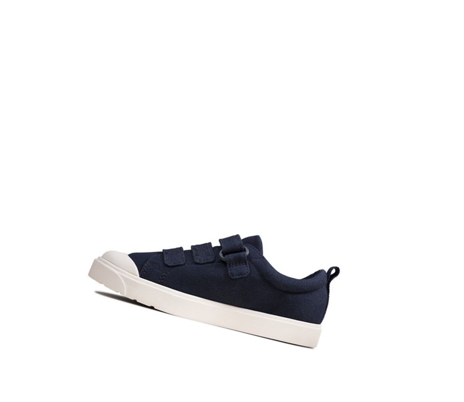 Garcon Chaussures Casual Clarks City Vibe Bleu Marine - france QQP-13864725