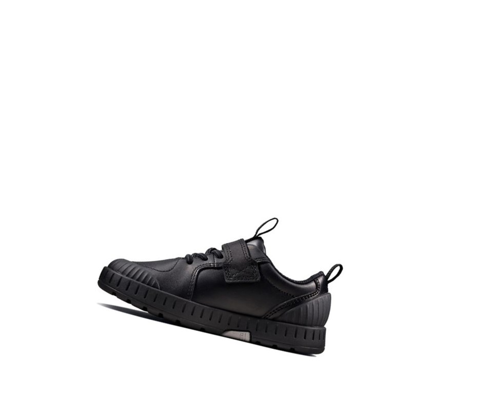 Garcon Chaussures Cuir Clarks Apollo Step Cuir Noir - france BJA-34937982