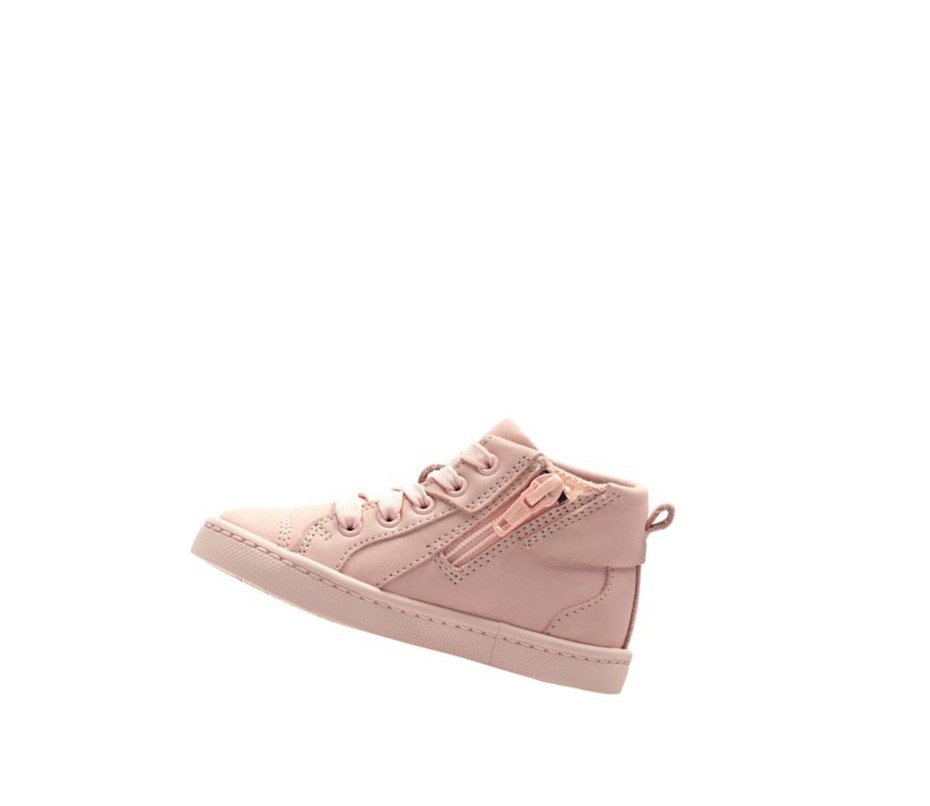 Garcon Chaussures Cuir Clarks City Oasis Cuir Rose - france BGZ-88299795