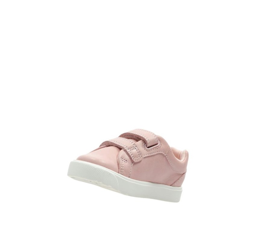 Garcon Chaussures Cuir Clarks City Oasis Lo Cuir Rose - france NKK-07451807