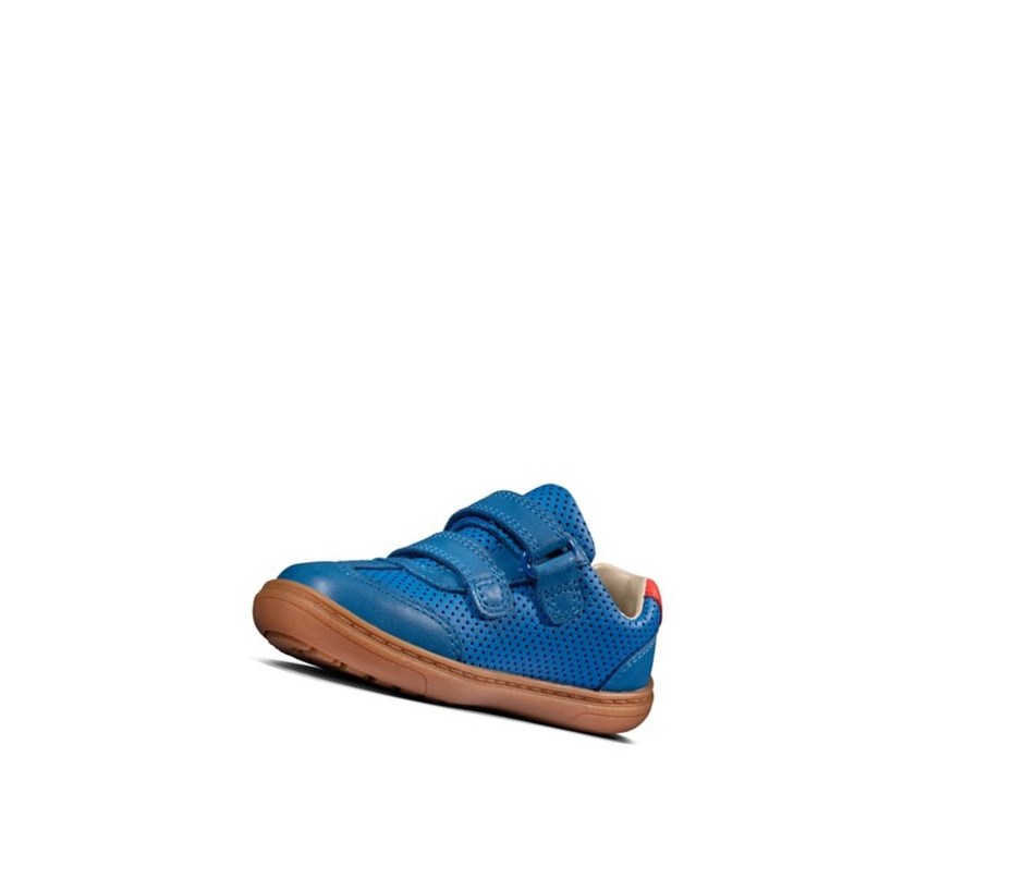 Garcon Chaussures Cuir Clarks Flash Hot Cuir Bleu - france BUV-72117978