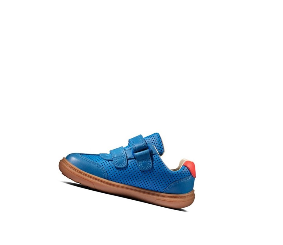 Garcon Chaussures Cuir Clarks Flash Hot Cuir Bleu - france BUV-72117978