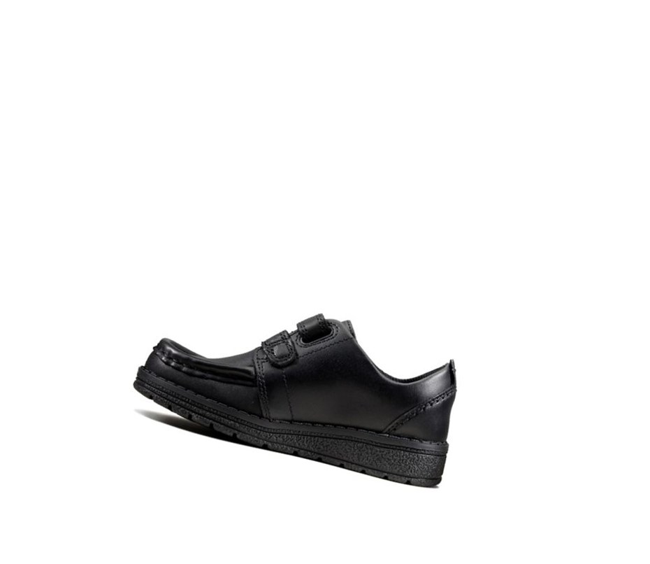 Garcon Chaussures Cuir Clarks Mendip Bright Cuir Noir - france CJC-34363442