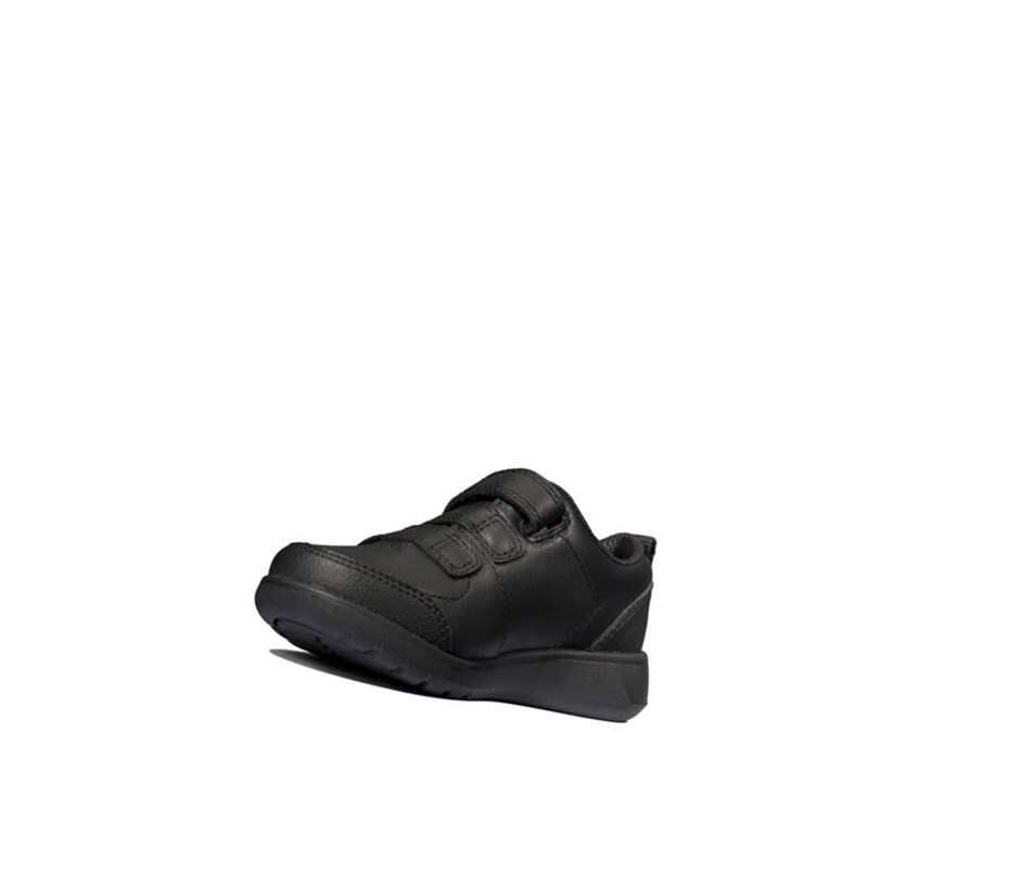 Garcon Chaussures Cuir Clarks Scape Sky Cuir Noir - france EYO-67014028