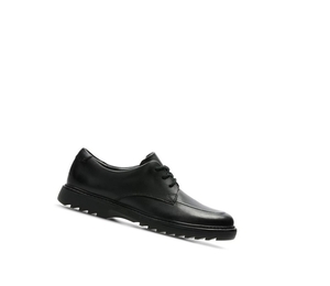 Garcon Chaussures D'école Clarks Asher Grove Cuir Noir - france ZSZ-06701147