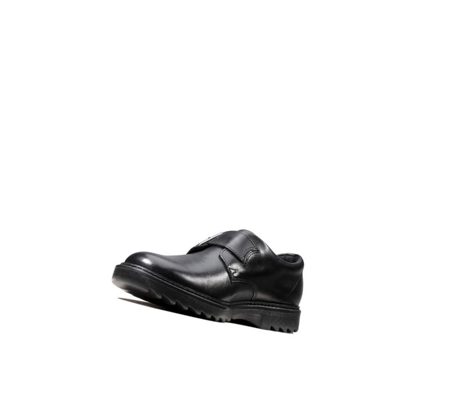 Garcon Chaussures D'école Clarks Asher Civic Cuir Noir - france MAY-49149749