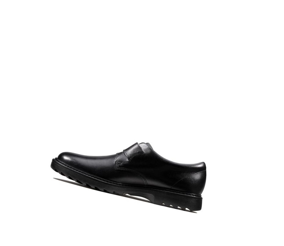 Garcon Chaussures D'école Clarks Asher Civic Cuir Noir - france MAY-49149749