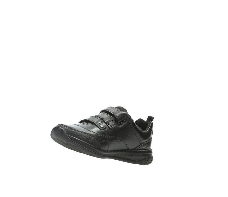 Garcon Chaussures D'école Clarks Hula Thrill Cuir Noir - france GWE-47020829