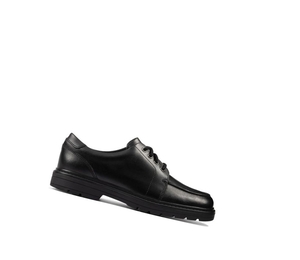 Garcon Chaussures D'école Clarks Loxham Pace Cuir Noir - france UJV-04806957