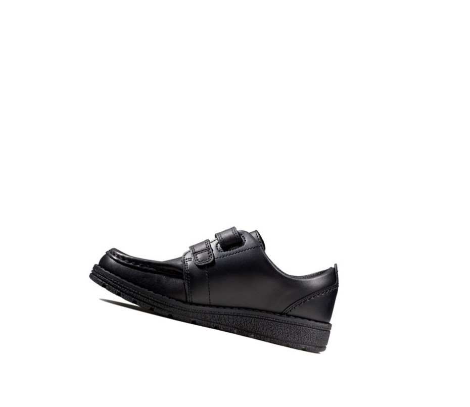 Garcon Chaussures D'école Clarks Mendip Bright Cuir Noir - france GNE-90983906