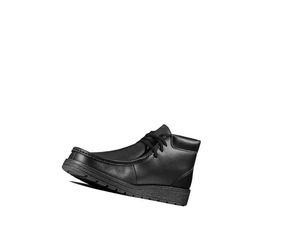 Garcon Chaussures D'école Clarks Mendip Loop Cuir Noir - france WMA-83217661