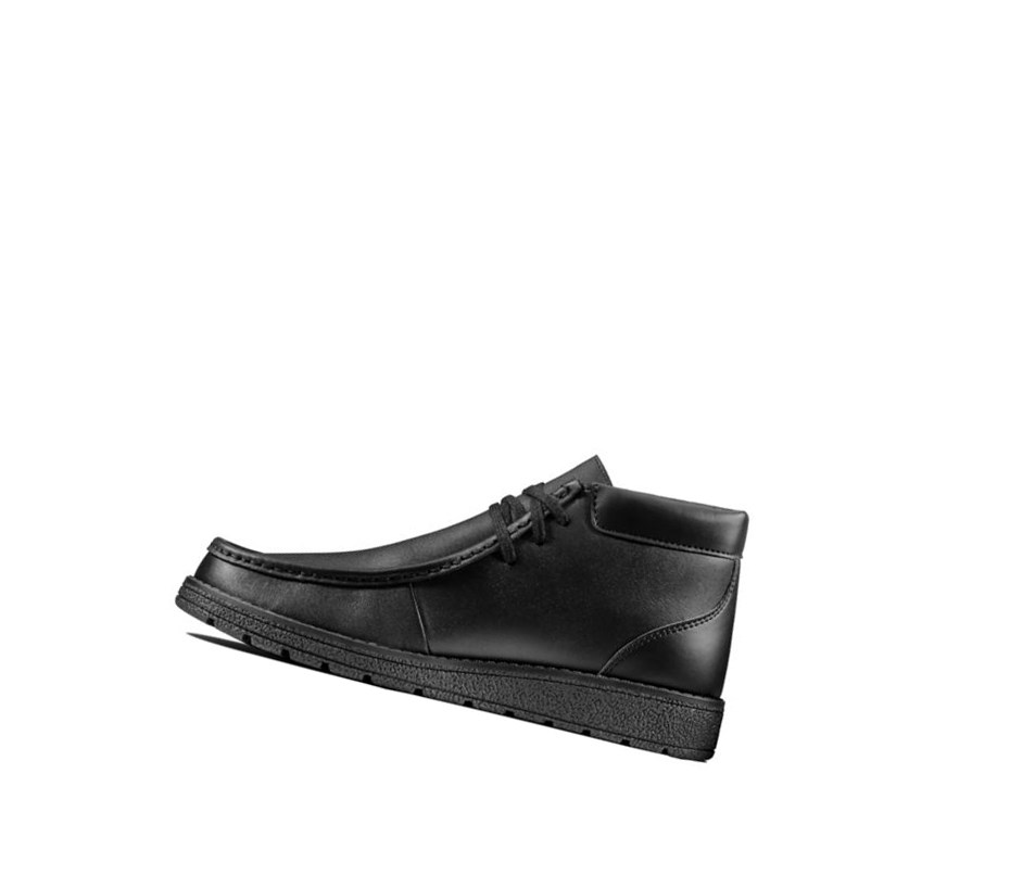 Garcon Chaussures D'école Clarks Mendip Loop Cuir Noir - france WMA-83217661