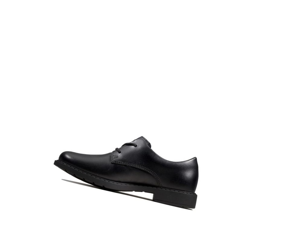 Garcon Chaussures D'école Clarks Scala Loop Cuir Noir - france NZV-65135419