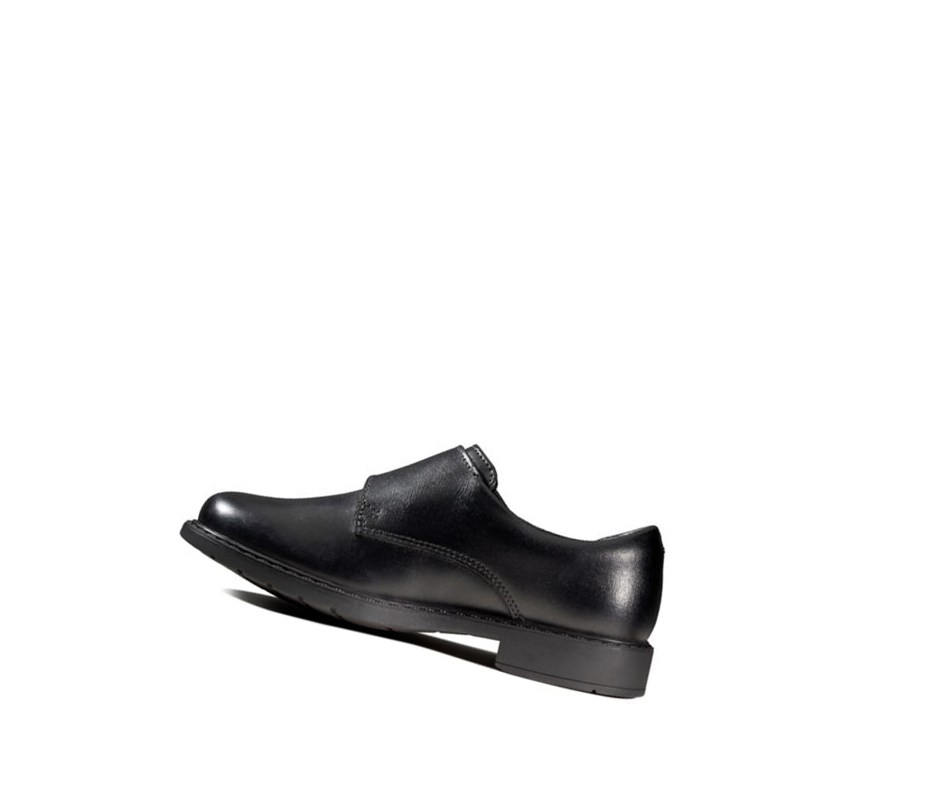 Garcon Chaussures D'école Clarks Scala Strada Cuir Noir - france SHA-81420270