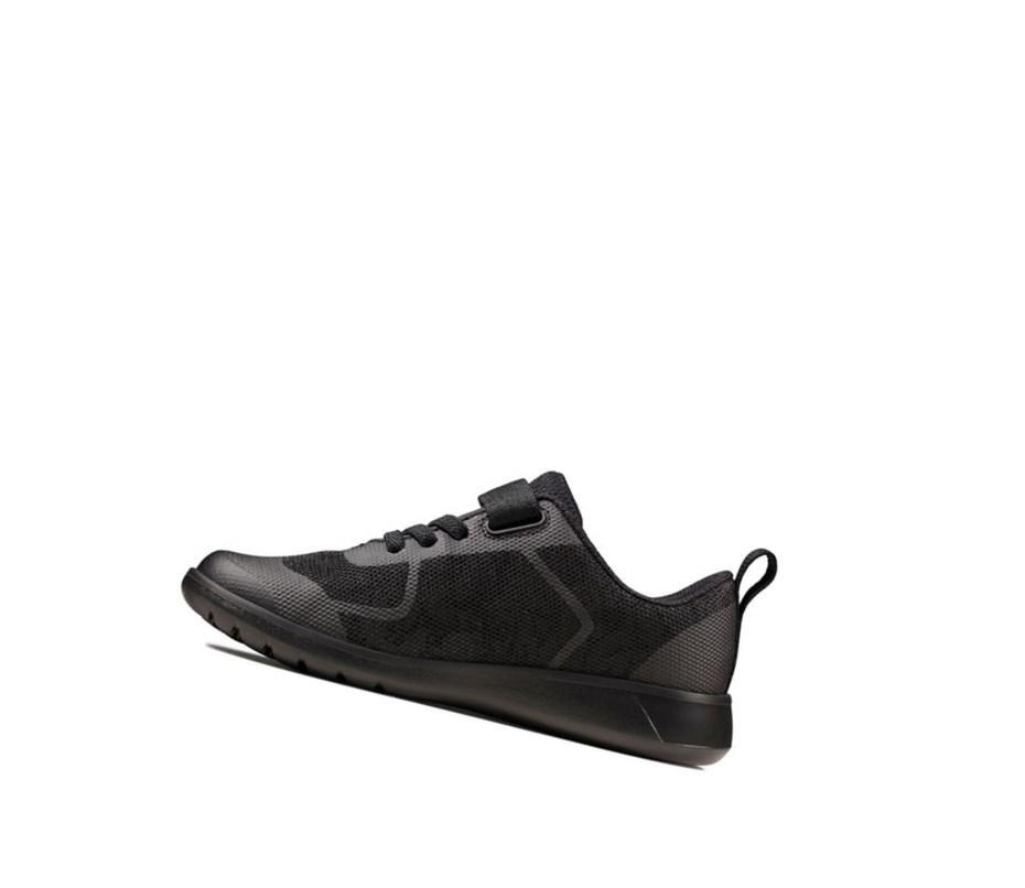 Garcon Chaussures D'école Clarks Scape Bright Noir - france IMB-00521456