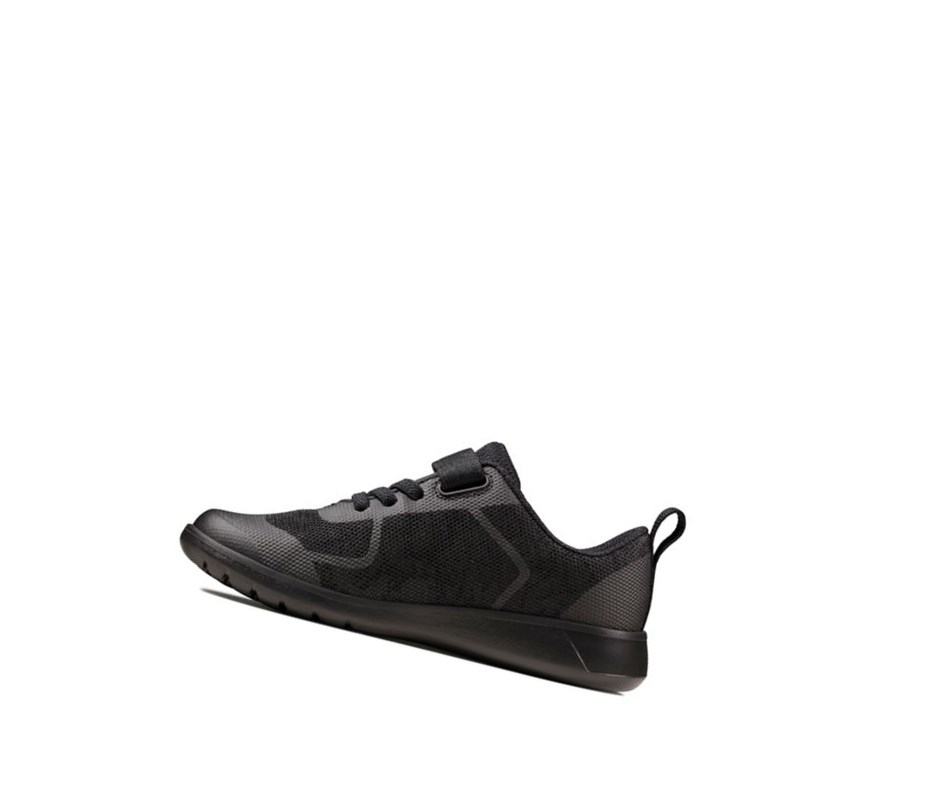 Garcon Chaussures D'école Clarks Scape Bright Noir - france ZQD-47097589