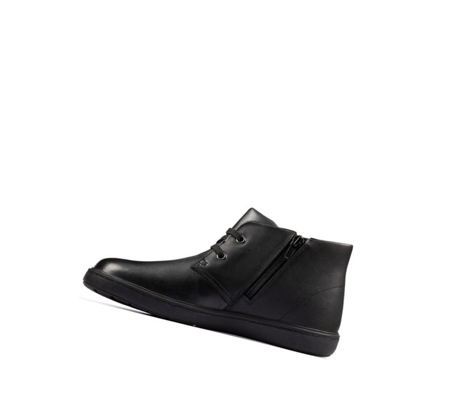 Garcon Chaussures D'école Clarks Strada Step Cuir Noir - france GJZ-98741486