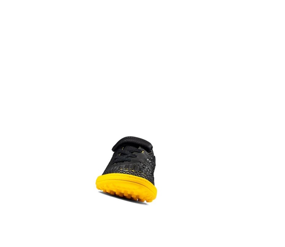 Garcon Baskets Clarks Award Swift Noir Jaune - france ZVC-55242324