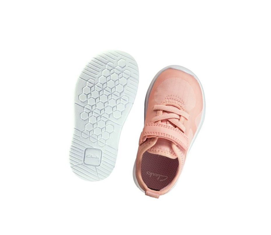 Garcon Baskets Clarks Ath Flux Textile Rose Clair - france MQS-14720260