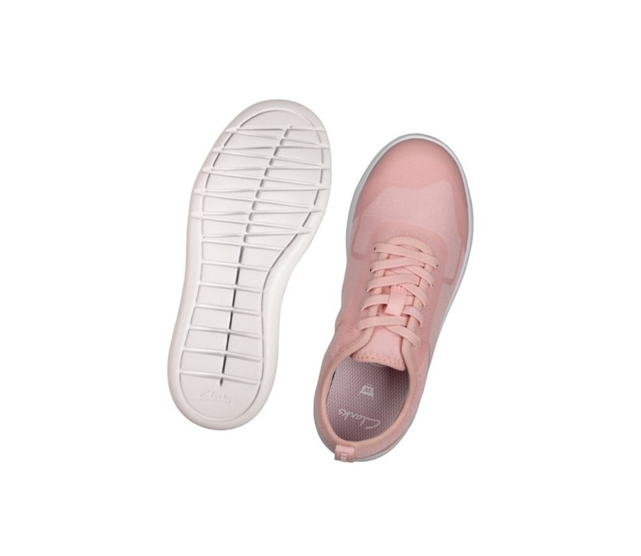 Garcon Baskets Clarks Scape Soar Synthétique Rose - france SBS-45490532