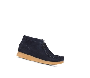 Garcon Wallabee Clarks Originale Daim Bleu Marine - france CQO-11598753