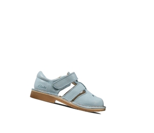 Fille Sandales Casual Clarks Comet Sand Cuir Bleu Clair - france THB-08848083