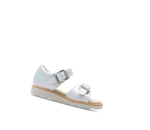 Fille Sandales Casual Clarks Crown Bloom Cuir Blanche - france PYX-78046179