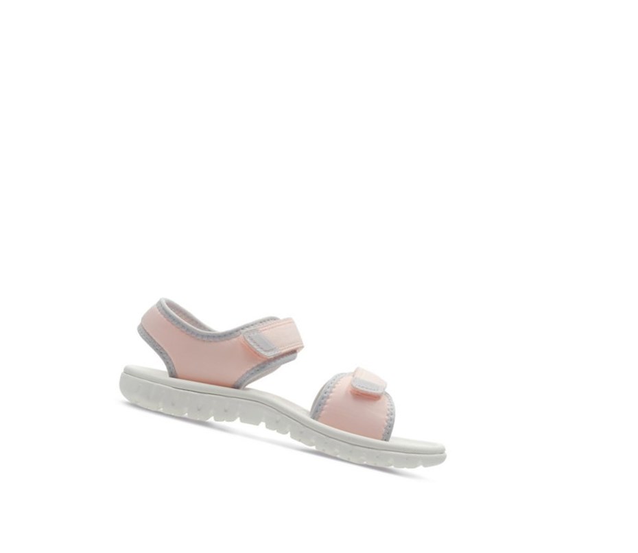 Fille Sandales Casual Clarks Surfing Tide Synthétique Rose - france ZBX-88295398