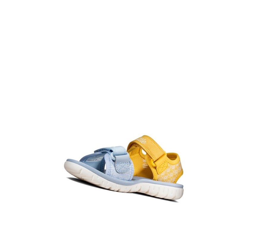 Fille Sandales Casual Clarks Surfing Sea Jaune - france KYU-52291714