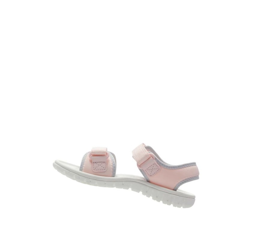 Fille Sandales Casual Clarks Surfing Tide Synthétique Rose - france ZBX-88295398