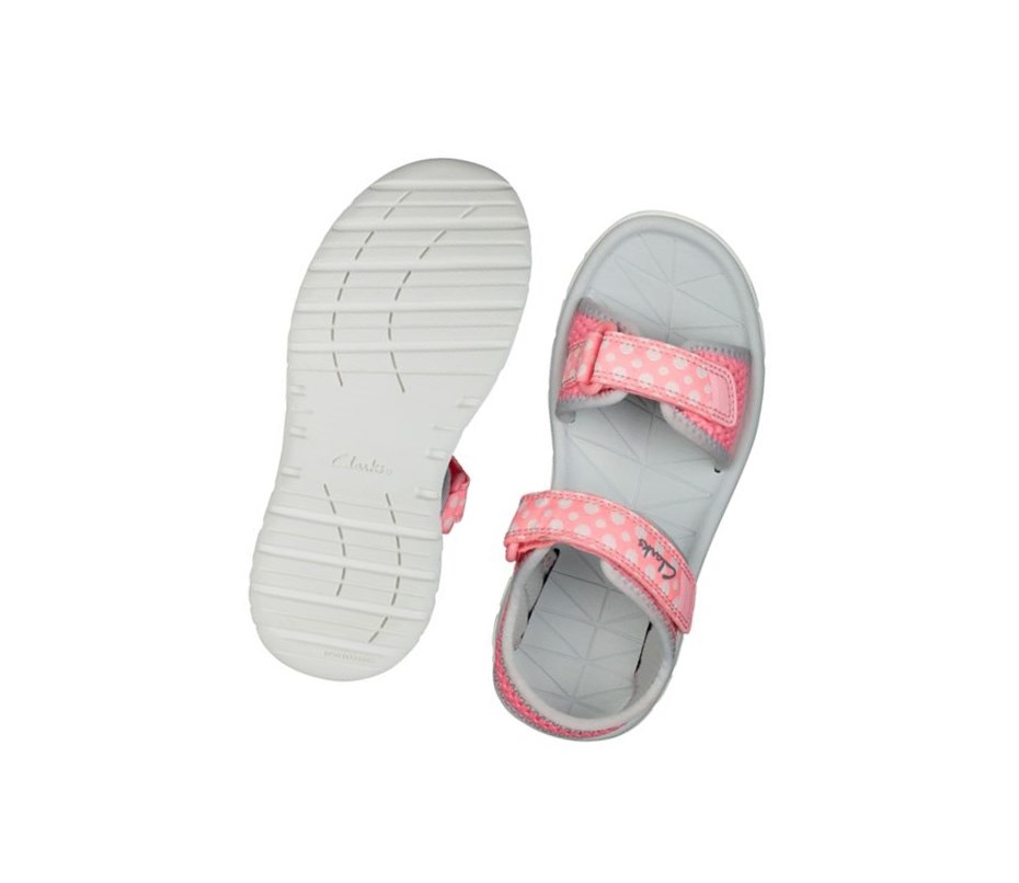 Fille Sandales Casual Clarks Surfing Tide Rose - france GIO-02770802