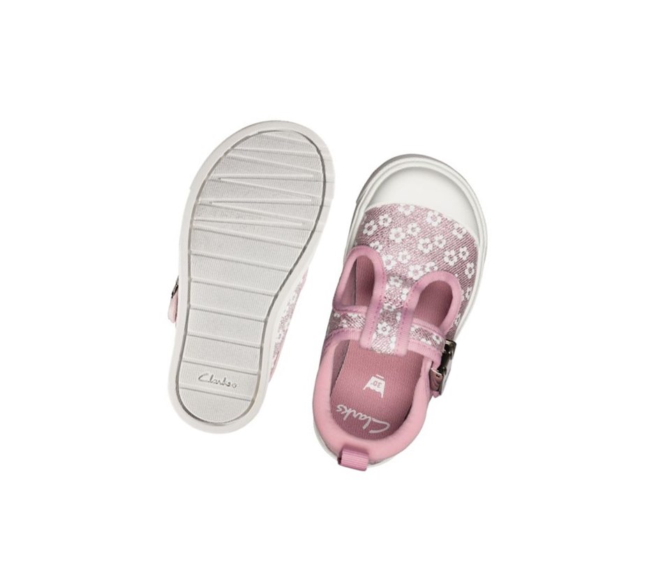 Fille Chaussures Casual Clarks City Dance Floral Rose - france KMB-35747950