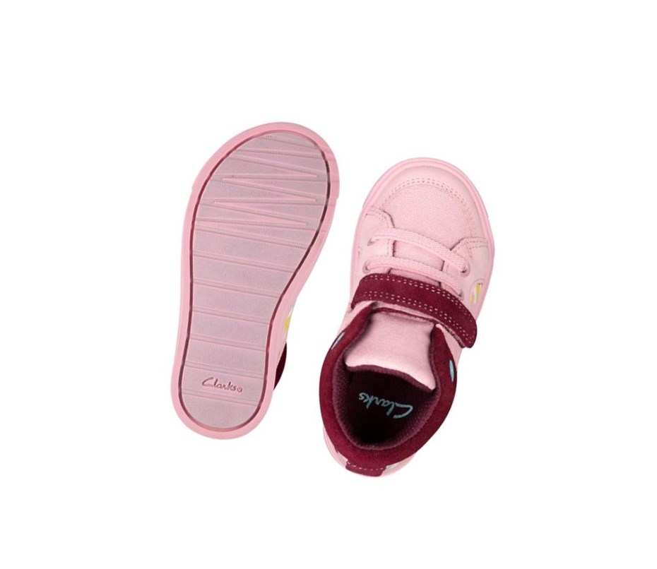 Fille Chaussures Casual Clarks City Pop Rose - france XXS-41653150