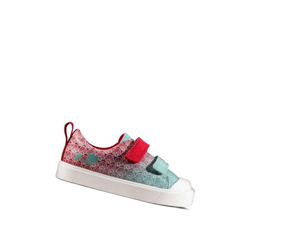 Fille Chaussures Casual Clarks City Shell Rouge - france UKK-60752907