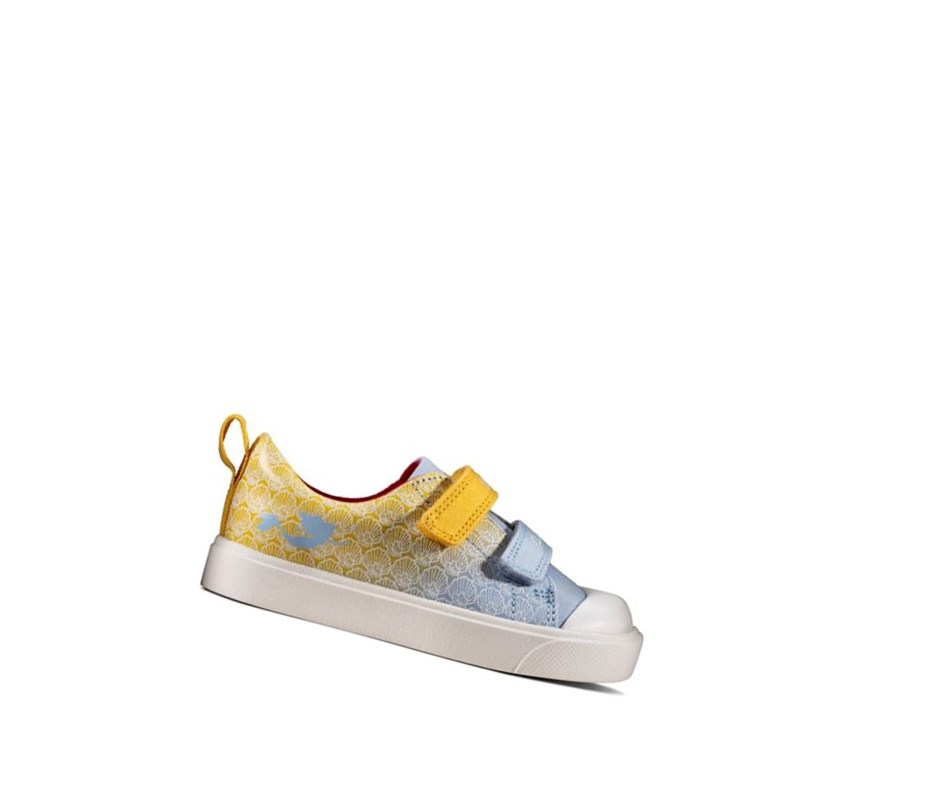 Fille Chaussures Casual Clarks City Shell Jaune - france SIA-97973975