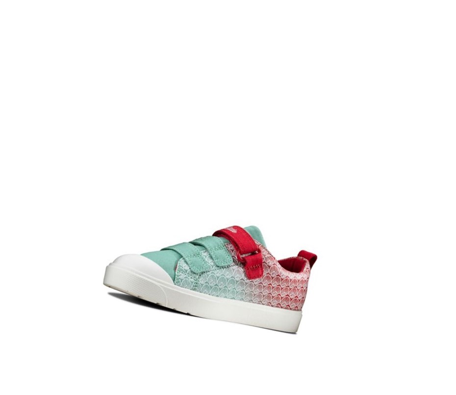 Fille Chaussures Casual Clarks City Shell Rouge - france XML-80632757