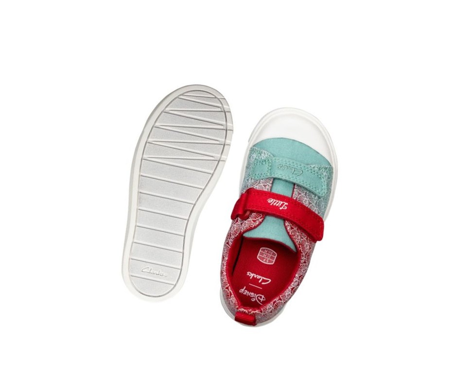 Fille Chaussures Casual Clarks City Shell Rouge - france UKK-60752907